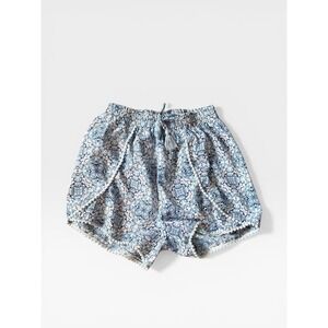 Japna Kids Girls Blue Pink Paisley Pom Pom Tassel Boho Shorts Size 8